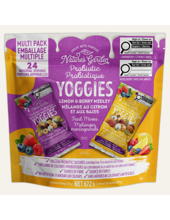 Nature’s Garden Probiotic Yoggies 益生菌乳酪果仁小食 (Lemon/Berry), 28 g