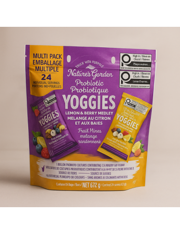 Nature’s Garden Probiotic Yoggies 益生菌乳酪果仁小食 (Lemon/Berry), 28 g