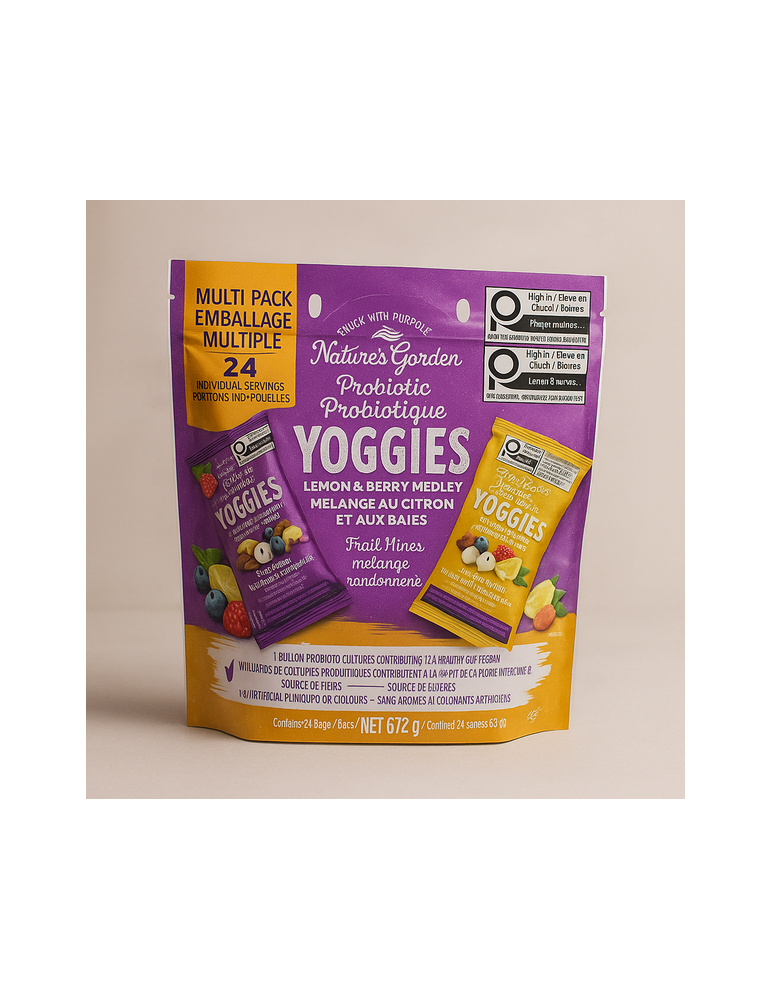 Nature’s Garden Probiotic Yoggies 益生菌乳酪果仁小食 (Lemon/Berry), 28 g