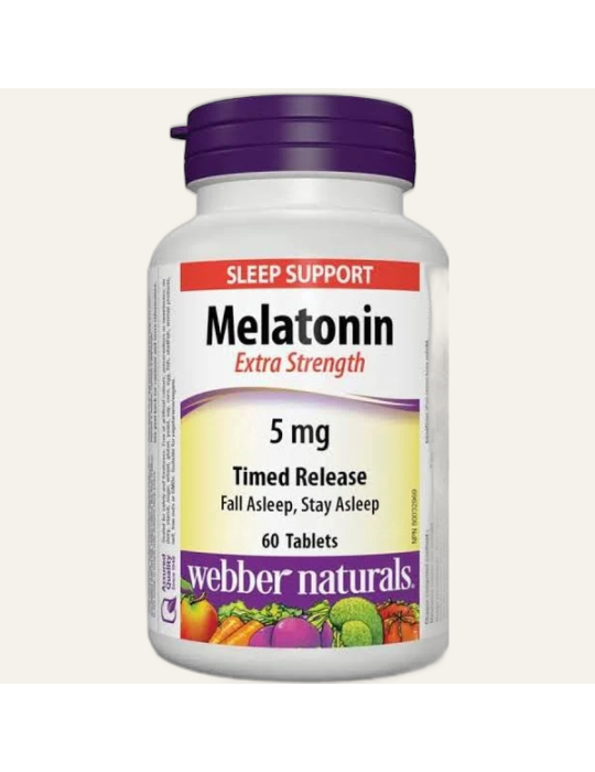 Webber Naturals Melatonin 5mg 60粒 加拿大直送